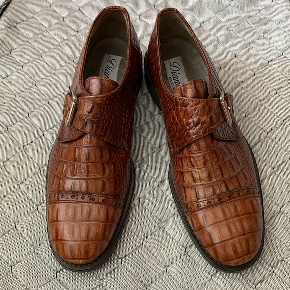 Croco 🐊 Leather Monk Strap Loafers - Picture 5 of 14